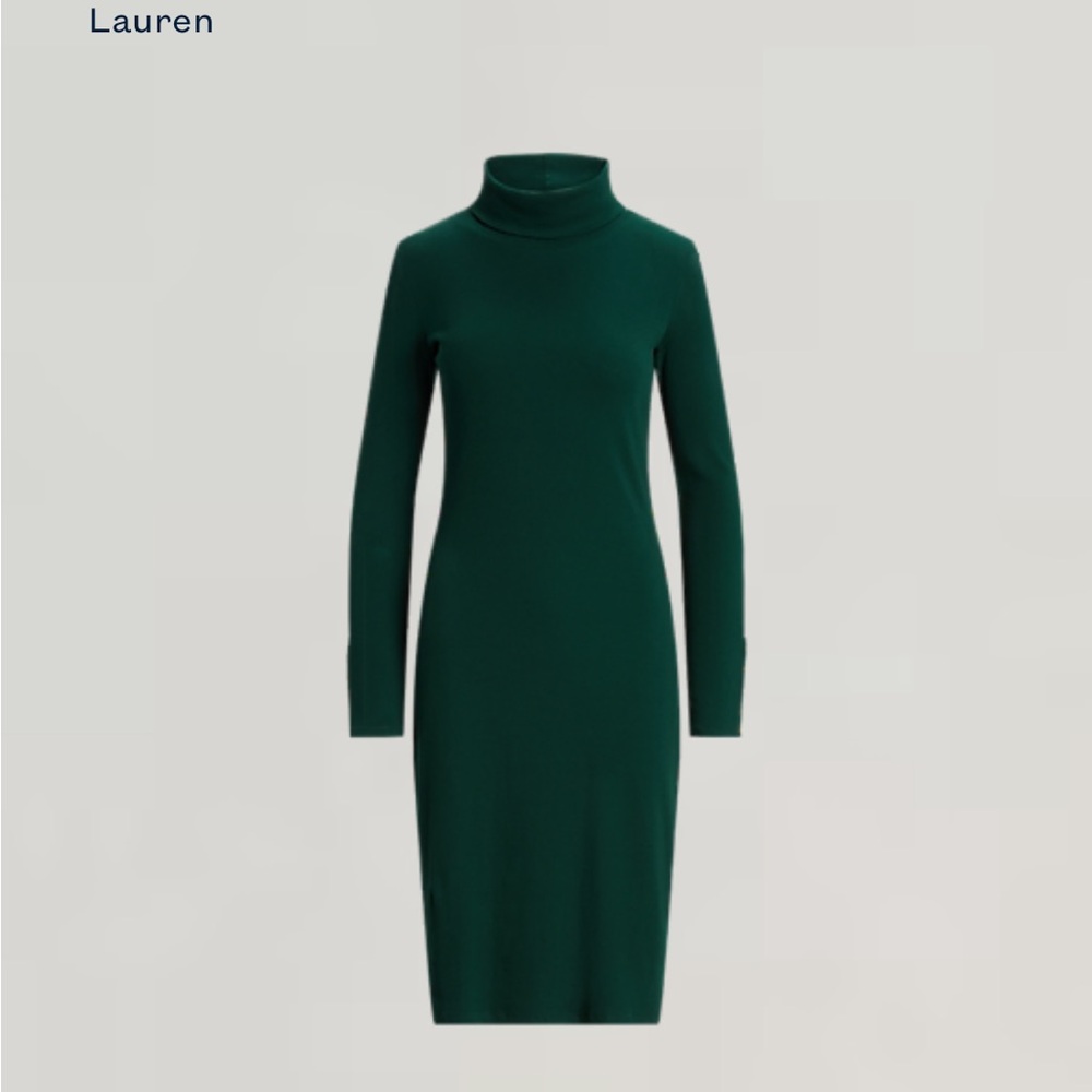 Ralph Lauren Forest Green Long Sleeve Knit Dress